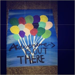 Disney movie up inspired painting